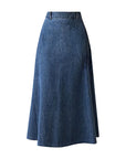 rohe a line denim midi skirt