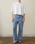 rohe wide cropped t-shirt white front