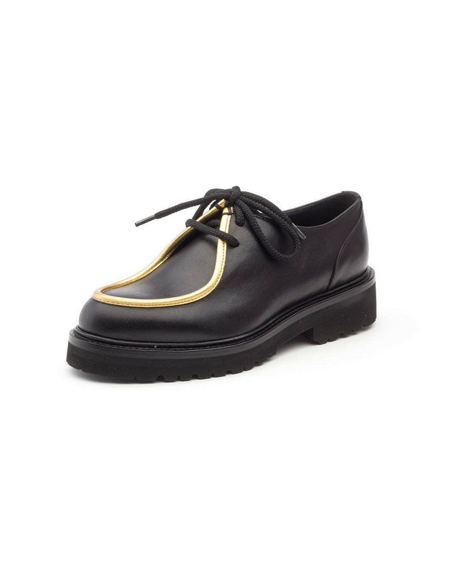 rupert sanderson kingston black and gold calf front