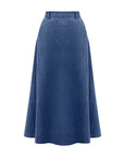 rohe a line denim midi skirt