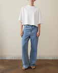 rohe wide cropped t-shirt white front