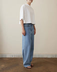 rohe wide cropped t-shirt white side