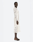 sea ny Agathe Applique Dress cream on figure side