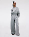 SLVRLAKE wide sweatpant pebble gray on figure front