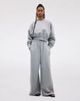 SLVRLAKE wide sweatpant pebble gray on figure front