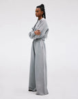 SLVRLAKE wide sweatpant pebble gray on figure side