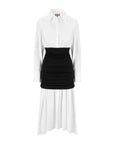 staud ellis dress in black and white