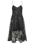 STINE GOYA V Neck Midi Dress Abstract Embellishment isolated front