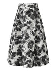 STINE GOYA Voluminous Midi Skirt Anemone Jacquard back isolated