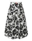 STINE GOYA Voluminous Midi Skirt Anemone Jacquard Front Isolated