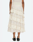 sea ny Antonina Tiered Skirt cream on figure back