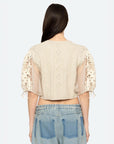 sea ny bente embroidery combo sweater cream on figure back