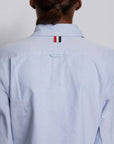 THOM BROWNE Classic Point Collar Shirt Light Blue on figure back detail