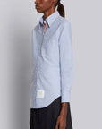 THOM BROWNE Classic Point Collar Shirt Light Blue on figure side