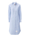 THOM BROWNE Knee Length Point Collar Shirtdress Light Blue