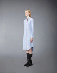 THOM BROWNE Knee Length Point Collar Shirtdress Light Blue on figure side