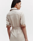 TWP all night long jumpsuit limestone on figure back detail