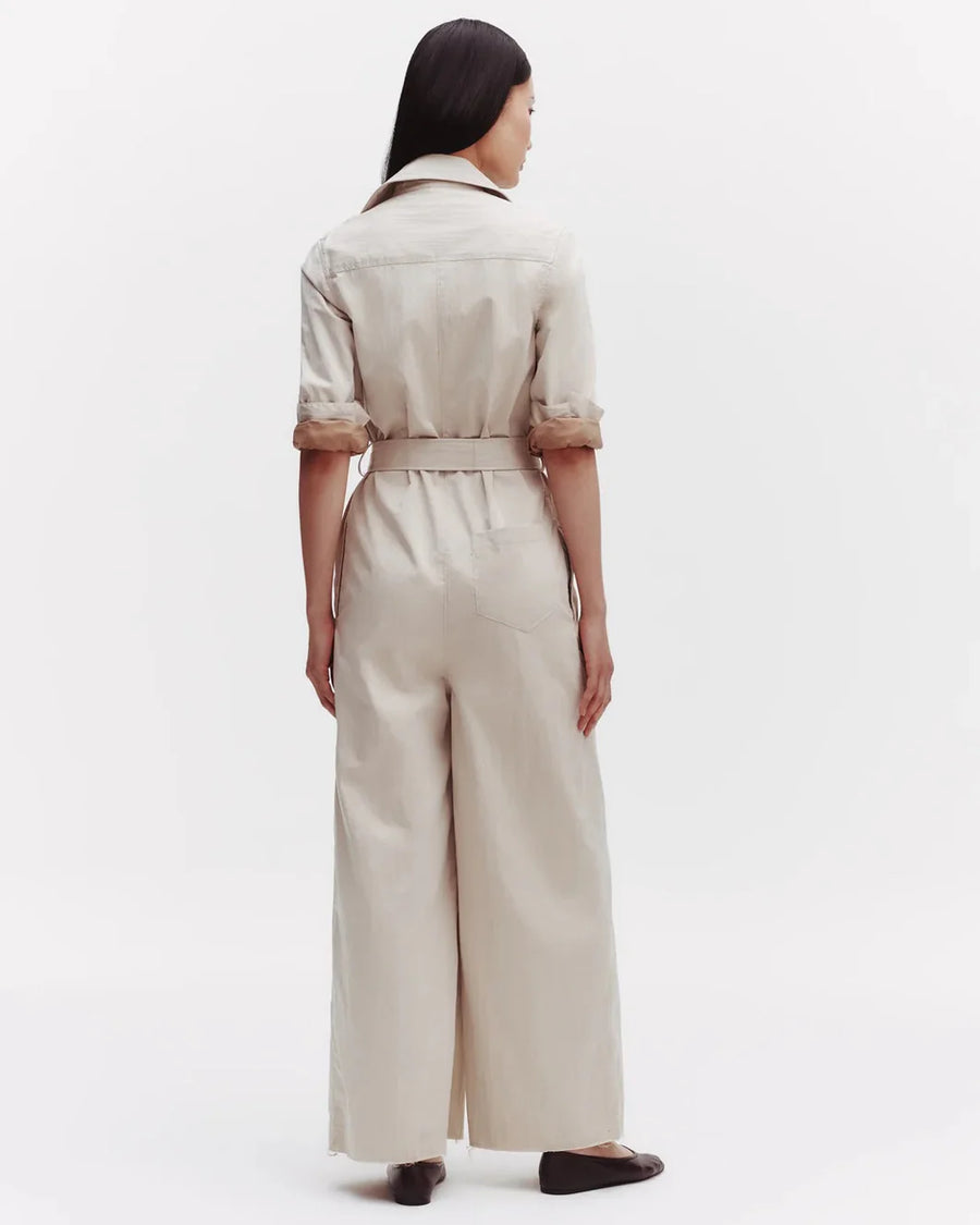 TWP all night long jumpsuit limestone on figure back