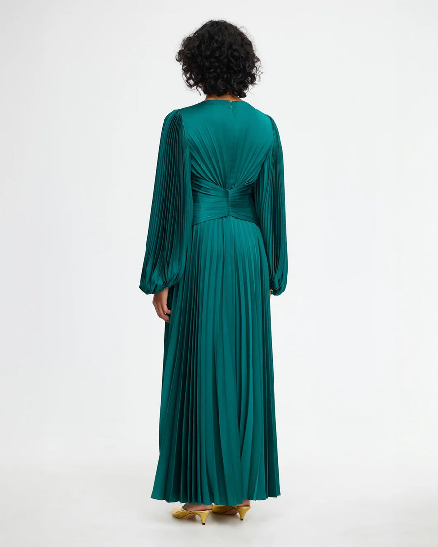 acler Norseman Midi Dress myrtle green on figure back