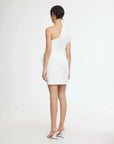 acler webster mini dress ivory white on figure