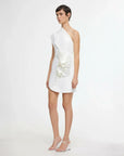 acler webster mini dress ivory white on figure