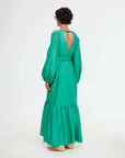 acler springer maxi dress green on figure back