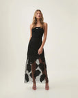 aje Wilder Knit Maxi Skirt black on figure front