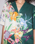 alemais aggie shirt floral green on figure front detail