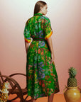 alemais Fiesta Shirtdress green print on figure back