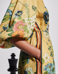 alemais Cresida Shirtdress yellow floral on figure side