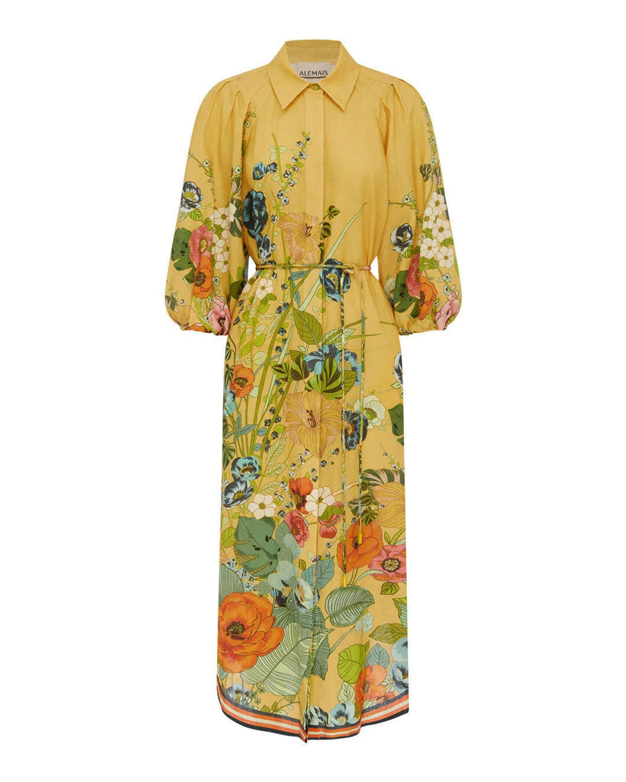 alemais Cresida Shirtdress yellow floral