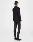 anine bing kaia blazer black on figure back