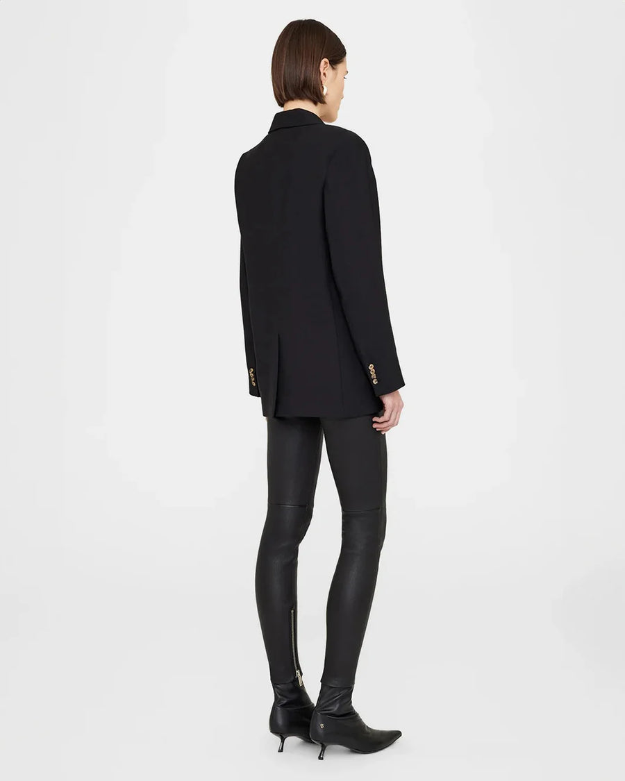 anine bing kaia blazer black on figure back