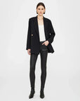 anine bing kaia blazer black on figure front