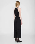 anine bing louisa trouser black on figure back