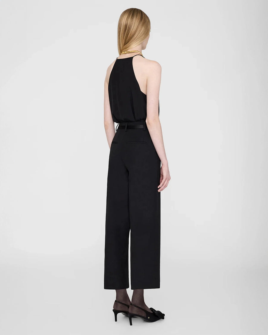 anine bing louisa trouser black on figure back