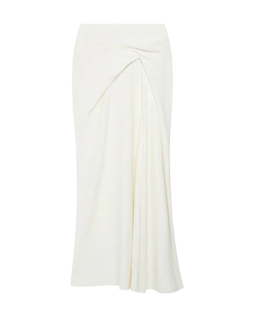 another tomorrow Asymmetrical Twist Skirt white