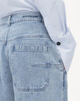 another tomorrow light wash Carpenter Denim Pant on figure back detail