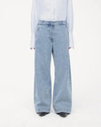 another tomorrow light wash Carpenter Denim Pant on figure front