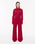 another tomorrow biased seamed shirt ruby red on figure front