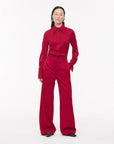 another tomorrow biased seamed shirt ruby red on figure front