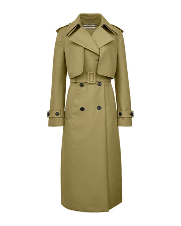 another tomorrow Convertible Trench olive and black