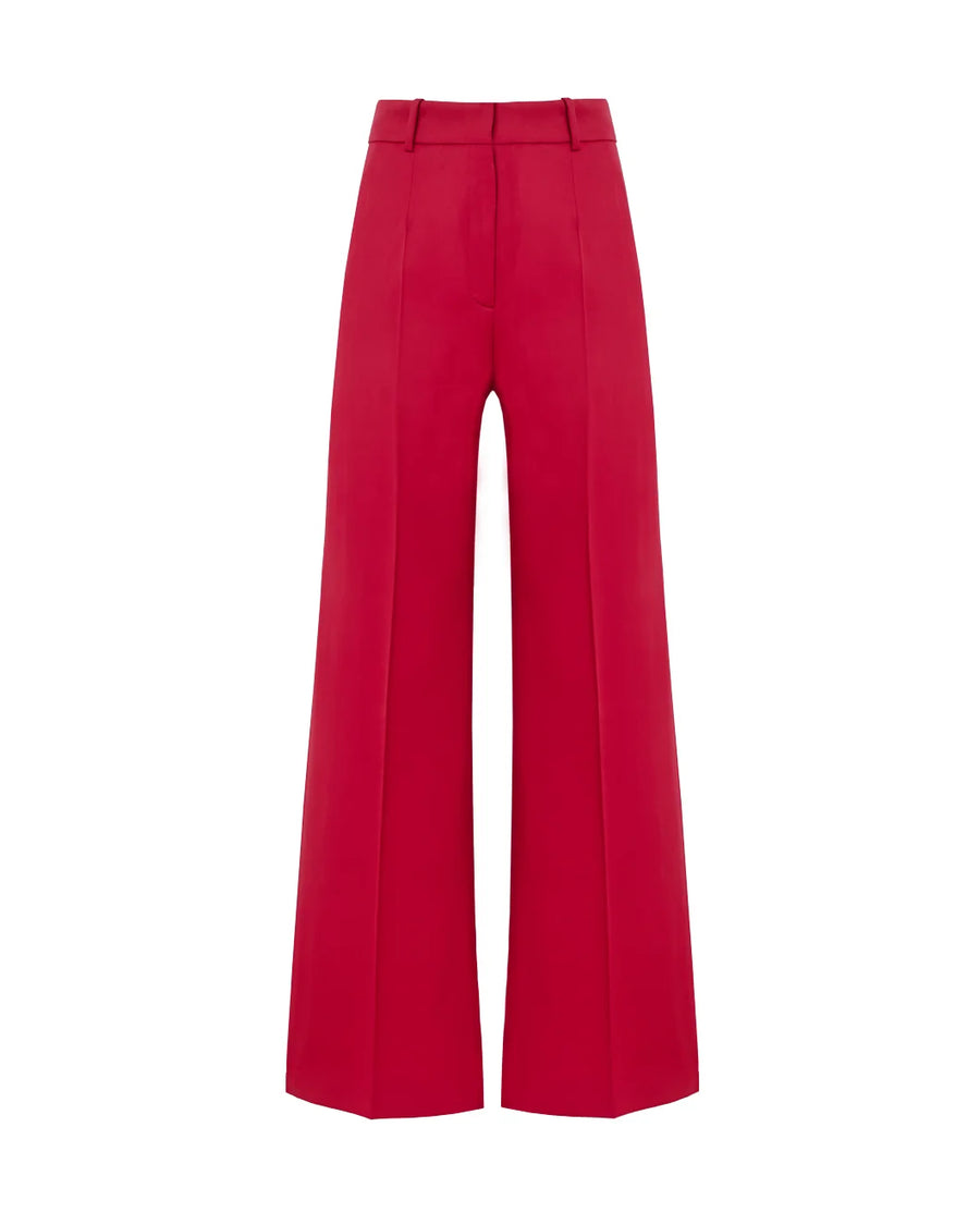 another tomorrow wide leg suit pant ruby red