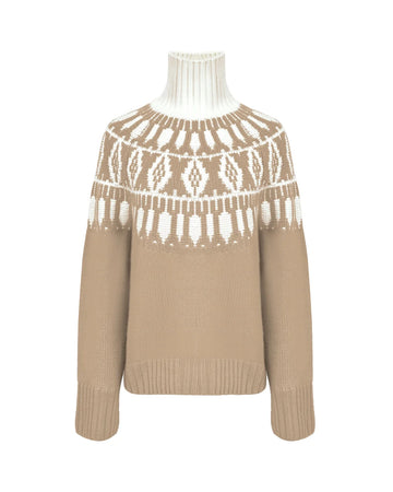 arch4 whistler sweater beige and ivory