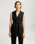 Belted Vest in Seasonless Wool