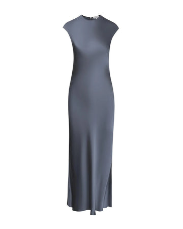 argent minimal bias dress blue stone