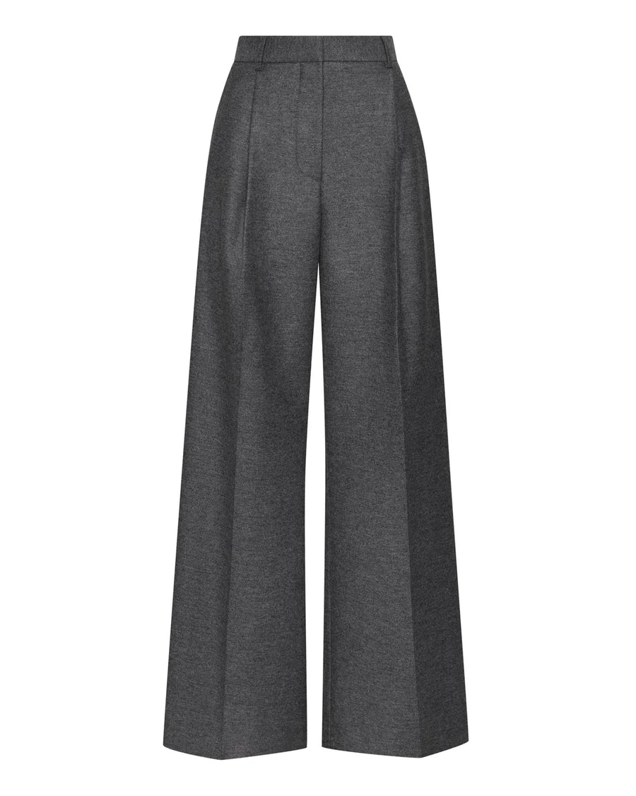 argent Single Pleat Trouser grey melange