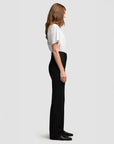 argent Straight Leg Trouser in Seasonless Wool Black on figure side