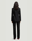 argent tuxedo blazer black on figure front back