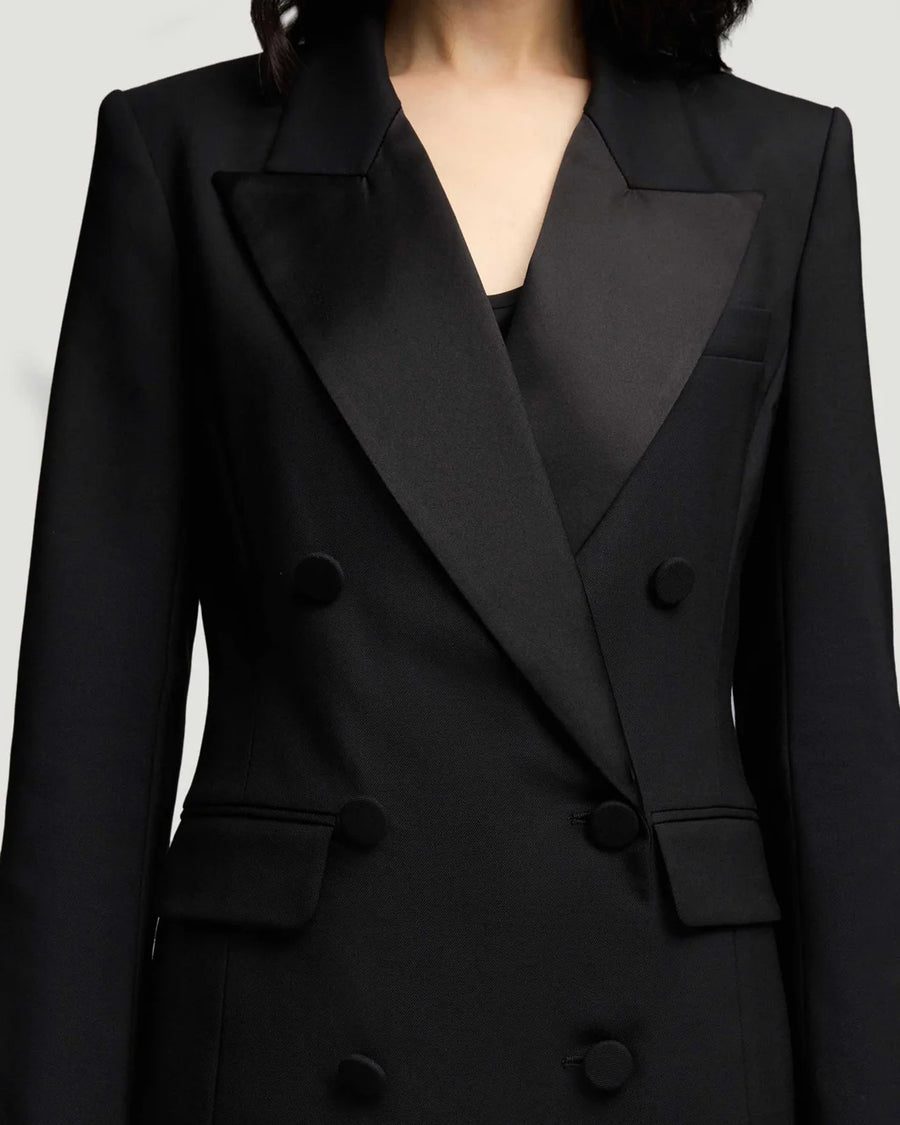 argent tuxedo blazer black on figure front